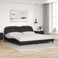 cama matrimonial  cama para adultos  estructura de cama sin colchon cuero sintetico negro 200x200 cm cfw478431