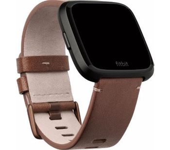 FITBIT Versa Leather Band - Cognac, Large, Cognac