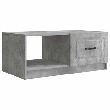 Mesa De Café Gris Hormigón 90 X 50 X 37 Cm Madera De Ingeniería Vidaxl