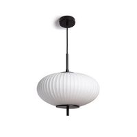 lampara colgante metal y cristal beca oblade negro