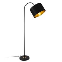 lampara de pie - lampara de suelo - toledo - altura 173 cm - pantalla inclinable y giratoria - moderna - diseno - iluminacion interior - luz efectiva - negro - 1 x e27 - 60w luxpro