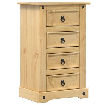 Mesita De Noche Corona Madera Maciza De Pino 53x39x84 Cm Vidaxl
