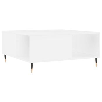 Mesa De Centro，mesa Auxiliar，mesa De Café Madera Contrachapada Blanco 80x80x36,5 Cm