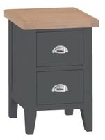 eden oak and grey small bedside