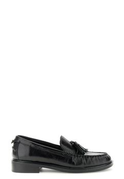mocasines de piel naplak con borlas black