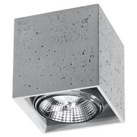 lampara de techo gris concreto alt 14 cm