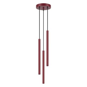 Lámpara colgantes borgoña acero alt. 120 cm