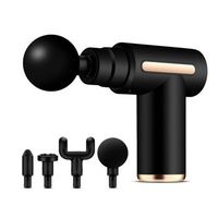 mini pistola de masaje muscular fascia gun bx720 6 niveles con velocidad de 1800 a 3200 rpm 4 cabezales 135x5x135 cm color negro