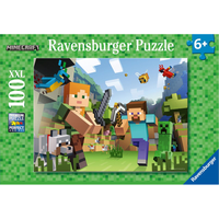 ravensburger - puzzle 100 piezas xxl minecraft 12004176
