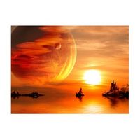 papel pintado 3d - fantasy sunset 200x154 cm