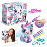 canal toys kit unicornio peluche personalizable 33 cm con aerografo electrico