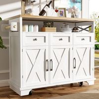 isla de cocina de 118x43x98cm paredes desmontables toalla blanca