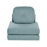 sofa cama moderno minimalista de tela de 1 plaza puf cama individual con cojin verde menta olden