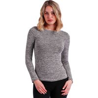 admas camiseta manga larga barca top de manga larga y cuello barco para mujer