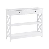 aparador blanco 80 x 100 x 30 cm 1 cajon 2 baldas estilo rustico montgomery