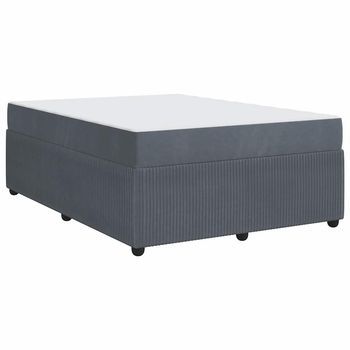 Estructura De Cama Con Colchón Gris Oscuro 160 X 200 Cm