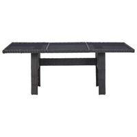 mesa comedor jardin  mesa de exterior vidrio ratan sintetico negro 200x100x74 cm