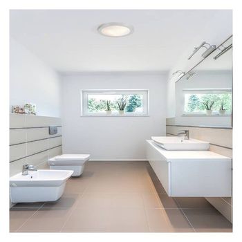 Plafón logos. blanco o aluminio. especial baños