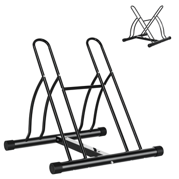 HOMCOM Rake 2 Bikes Modular Dim. 54L x 60l x 57H cm Acero epoxi negro