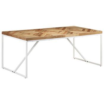 Mesa De Comedor Madera Maciza De Acacia Y Mango 180x90x76 Cm Vidaxl