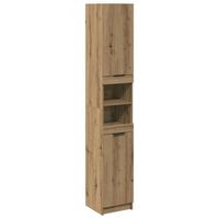 mueble de bano  armario de bano madera ingenieria roble artisan 32x34x1885 cm