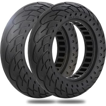 FGNS Ruedas Macizas de 10 Pulgadas 10x2.125 para Patinete Eléctrico, Repuesto Antipinchazo Compatible con xia-omi M365/Pro/1S, Ninebot F30 S2/S3, Gotrax G4, Vivobike S2/S3 Max y Más