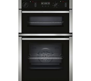 NEFF U2ACM7HN0B Electric Double Oven - Stainless Steel, Stainless Steel