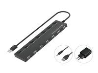 hub usb 20 conceptronic hubbies08 7 puertos con interruptores con alimentador
