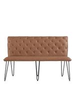austin 140cm tan studded back bench