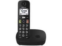 telefono - panasonic kx-tgu110 pantalla retroiluminada botones grandes compatible con audifonos negro