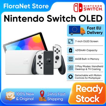Nintendo Switch Modelo OLED Pantalla de 7 pulgadas Joy‐Con Mango Audio mejorado Consola ajustable Modo de TV estable Videojuego