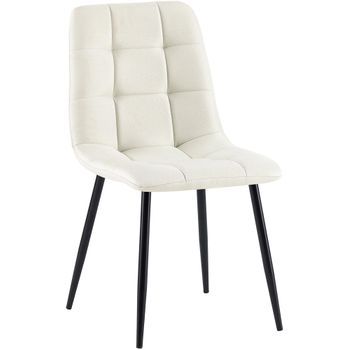 Silla De Comedor Antibes De Tela Crema 55x45x84 Cm Clp