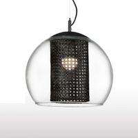 lampara de techo bola enea negro 35