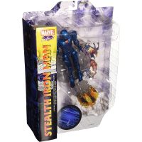 figura iron man stealth peana diorama marvel 20 cms