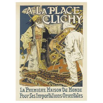 Legendarte - Cartel Artístico Vintage A La Place Clichy - Cuadro Lienzo, Impresión Digital Cm. 50x70