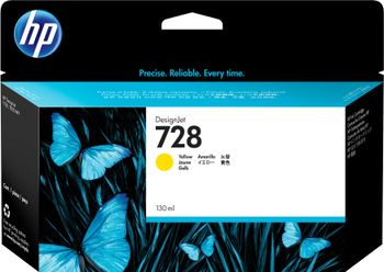 Cartucho de tinta original HP DesignJet 728 de 130 ml Amarillo