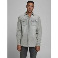 jack  jones camisa manga larga 12138115 sheridan-light grey para hombre