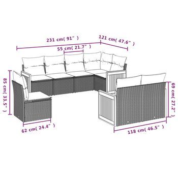 Conjunto De Esteras De Jardín (combinación De 8 Piezas, Apariencia Beige)