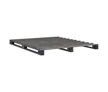 Estructura de cama de palés madera maciza pino gris 200x200 cm