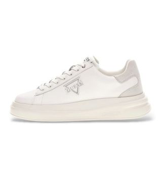 Guess para hombre. FMFBANLEL12 Zapatillas Elban blanco (43), Plano, Cordones, Casual