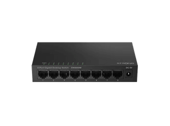 Switch - Strong SW8000M, 8 puertos Gigabit RJ45, 16 Gbps, Plug & Play, Negro