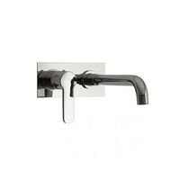 grifo de pared con placa de pared en laton cromado  nora