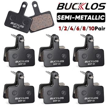 BUCKLOS pastillas de freno de disco semimetálicas para bicicleta de montaña, pastillas de freno de disco hidráulico semimetálicas para SHIMANO B01S B05S