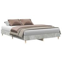 cama matrimonial  cama para adultos  estructura de cama sin colchon gris hormigon 140x200cm
