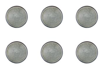 Plato ø17cm - 6 piezas - gris