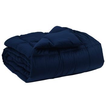 Edredón De Invierno 220 X 240 Cm Invierno Azul Oscuro Vidaxl