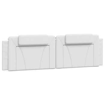 Cabecero，cabecero Cama，panel De Cabecera Acolchado Cuero Sintético Blanco 180 Cm