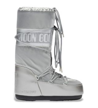 Moon Boot para mujer. 80D1401680 Botas Icon Glance plateado (35/38), Plata, Plano, Ninguno, Casual, Nieve
