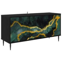 mueble de tv wijhe 102 x 33 x 51 cm roble negro vidaxl