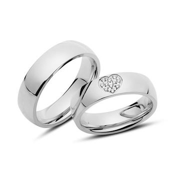 Anillos de pareja de acero inoxidable